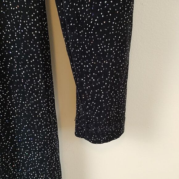 Vintage Pullover Style Stretchy Black Glitter Dress Size 8 - Picture 5 of 9